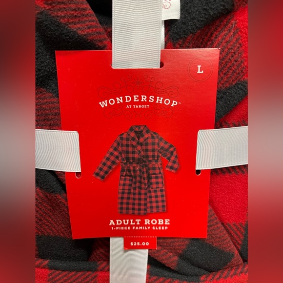 WONDERSHOP Adult Robe Buffalo Plaid Target Size LARGE NEW - Picture 4 of 6